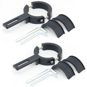 Tlily - 2Pcs Adjustable Motorcycle Headlight Holder Light Bracket Universal Spotlight Mount 38-60MM