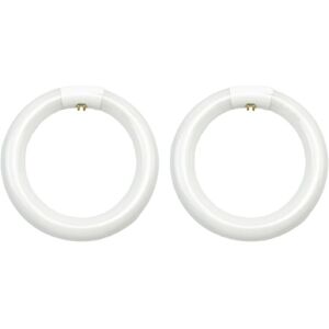 TLILY 2pcs FC8T9/CW Circular Fluorescent Light Bulb,8Inch Round T9 22W Circline Bulbs Replacement for Circle Ceiling Fixture