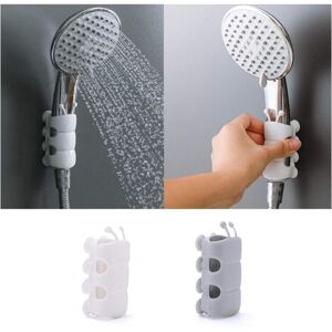 ZVD 2pcs Handheld Shower Holder Wall Mount Silicone Suction Cup Marble Glass Metal Ceramic No Drilling Required