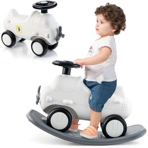Costway - 3-in-1 Kids Rocking Horse & Sliding Car Toddlers Indoor Outdoor Ride On Toy