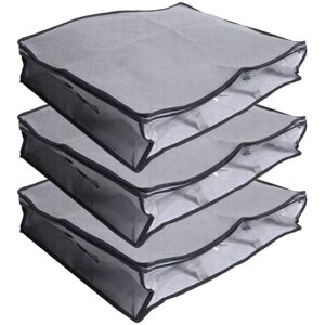 TLILY 3 Pack Storage Bins Clothes Storage,Foldable Blanket Bags, Under Bed Containers for Organizing,Clothing