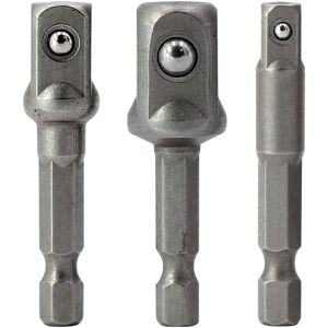 ZVD - 3-Piece Hex Nut Socket Adapter 1/4', 1/2', 3/8' - Screwdriver Socket Adapter
