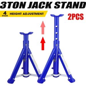 Dayplus - 3 Tons Heavy Duty Capacity Tonne Folding Support Floor Axle Jack Stand Stands uk