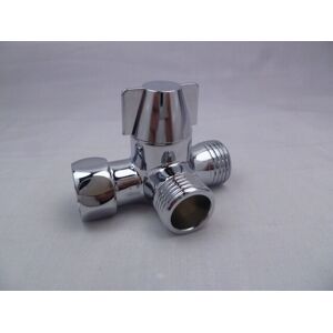 DEWDAT 3-Way Shower Diverter Valve, Shower Head Adapter Mounted on Shower Arm, 1 In 2 Out Diverter For Shower Head