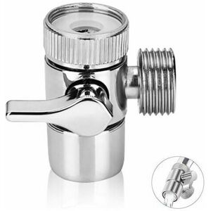 Dewdat - 3 Way Shower Faucet Shut Off Diverter Brass Chrome Adapter Shower Diverter Diverter Valve for Kitchen or Bathroom Sink Washing Machine