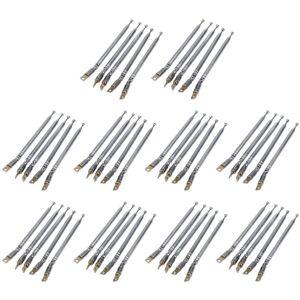 Tlily - 32cm Length 5 Section Telescopic am fm Radio Antenna 180 Degree 5 Pcs X10 I063507