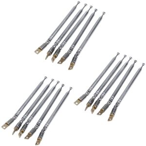 Tlily - 32cm Length 5 Section Telescopic am fm Radio Antenna 180 Degree 5 Pcs X3 I063507