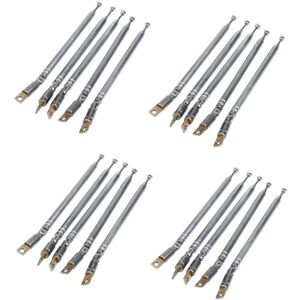 Tlily - 32cm Length 5 Section Telescopic am fm Radio Antenna 180 Degree 5 Pcs X4 I063507