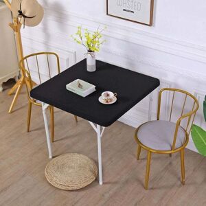 YMYNY 34 x 34 inch square stretch spandex tablecloth - black mumu