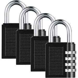 YMYNY 4 Digit Combination Padlock, 4 Pack Heavy Duty Combination Code for Family, School, Business, Luggage Locker and Toolbox mumu
