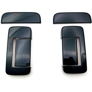 TLILY 4Pcs Glossy Black Exterior Side Door Handle Frame Cover Trim without Smart Hole for Daihatsu ATRAI / HIJET CARGO 2022+