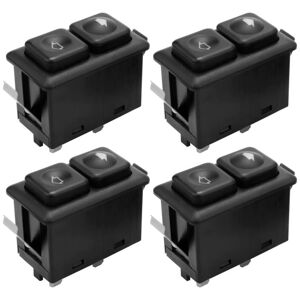 TLILY 4Pcs Power Window Sunroof Switch Illuminated For E30 E24 E28 From 09/1986 61311381205 / 61 31 1 381 205