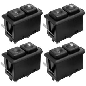 TLILY 4Pcs Power Window Sunroof Switch Illuminated For E30 E24 E28 From 09/1986 61311381205 / 61 31 1 381 205