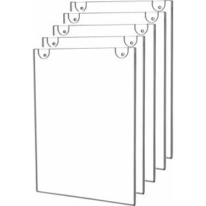 BRIDAY 5 Pack Acrylic Wall Bracket 8.5x11, Clear Wall Mount Frame 8 1/2 x 11, Perfect for Office, Store, Restaurant