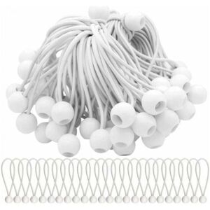 YMYNY 50 Pack Bungee Cords with Balls Elastic Ropes Elastic Balls for Awnings, Tents, Banners and Tarpaulins, 20cm mumu