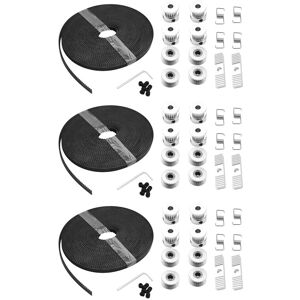 TLILY 5M6mm GT2 Timing Belt +4pcs 20 Tooth 5mm Inner Diameter Pulley +4pcs Idler + 4pcs Tensioner Spring Torsion +2pcs Gear Clamp Mount and Allen Wrench