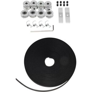 TLILY 5Mx6Mm Timing Belt +4Pcs 20 Tooth 5Mm Inner Diameter Pulley Idler + 4Pcs Tensioner Spring Torsion +2Pcs Gear Clamp Mount and Hex Wrench for 3D Printer