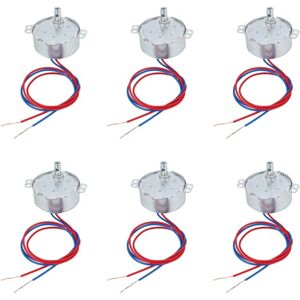TLILY 6X AC 220V-240V 4W 3RPM CCW/CW 20mm Thickness AC Synchronous Motor
