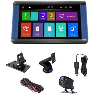 Tlily - 7Inch Car Capacitive Touch Navigation Screen Wireless CarPlay and Android Auto Portable Player with ahd Camera,A