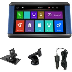 Tlily - 7Inch Car Capacitive Touch Screen Wireless CarPlay and Android Auto Portable Multimedia Player Navigation Screen,B