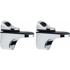 YMYNY Adjustable Glass Clamp, Glass Shelf Support for 3-21mm Thick Glass and Wood Panels (Silver), 2pcs - mumu Wall Shelf Bracket