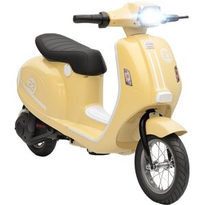 AIYAPLAY 24V Battery Powered Ride on Motorcycle with Manual Throttle, Beige