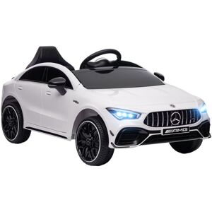 Aiyaplay - Mercedes-Benz amg cla 45 Licensed 12V Ride on Car w/ Music - White