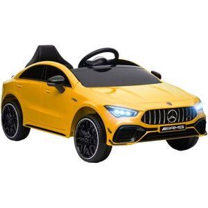Aiyaplay - Mercedes-Benz amg cla 45 Licensed 12V Ride on Car w/ Music - Yellow