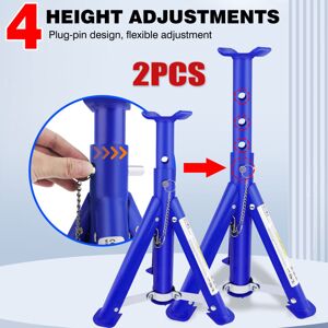 Dayplus - Axle Jack Stand 3 Tons Lifting Car Caravan Heavy Duty Steel Extended 4 Height