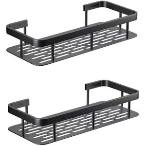 Tlily - Bathroom Shelves No-Drill Wall Mount Corner Shelf Shower Storage Rack Holder Toilet Makeup Organizer for Shampoo-2Pcs