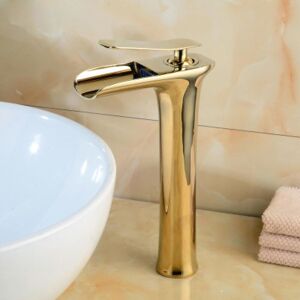 Ymyny - Bathroom Sink Faucet, 360° Rotatable, Multi-Color, Single Handle, One Hole, Suitable for Power Cables, Faucet, Kitchen, Basin, Gold mumu