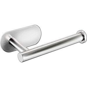 ZVD - Brushed Silver Toilet Paper Holder Stainless Steel Toilet Roll Holder Rustproof Bathroom Toilet Roll Holder Self Adhesive Toilet Roll Holder