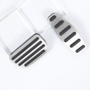 Tlily - Car Accelerator Brake Foot Pedals Covers for Jimny 2010 2011 2012 2013 2014 2015 2016 2017 2018 2019 2020, Silver