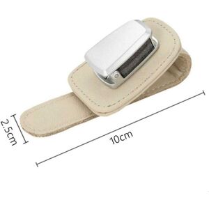MEMKEY Car Glasses Holder, Car Sun Visor, Sunglasses Holder Clip, Car Sunglasses Holder, Leather Glasses Clip for Car Visor with Clamp