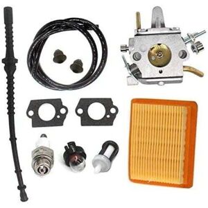 ZVD Carburateur avec filtre à air et conduite d'essence pour débroussailleuse Stihl FS400, FS450, FS480 SP400 et SP450. Remplace les modèles Zama