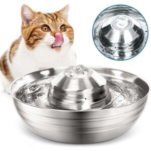 YMYNY Cat Water Fountain, 2L Stainless Steel Cat Fountain, Ultra Quiet Cat Water Dispenser with Pump and Filter, 4-Stage Filtration mumu