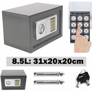 DAYPLUS Electronic Safe for Home Office Hotel, Fireproof, Digital Code Safe with 2 Emergency Keys Lockable, Security Money Cash Document Safe Box Storage