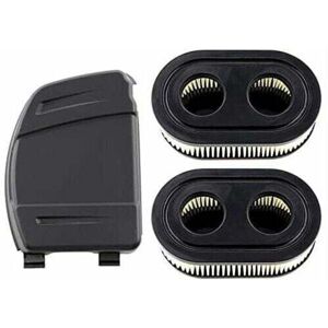 ZVD Set of 2 air filters with air filter cover for Briggs & Stratton 550E, 575EX, 575IS, 625EXI, 650EXI, 675EXI, 675IS engines, replaces parts 594106,