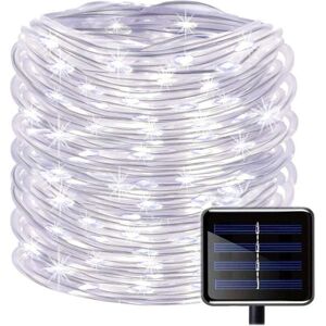AIPERQ Fliti 100 led Solar String Lights, Waterproof 39ft/12m Outdoor Copper Wire Tube Rope String Lights for Christmas Garden Yard Pathway Fence Tree