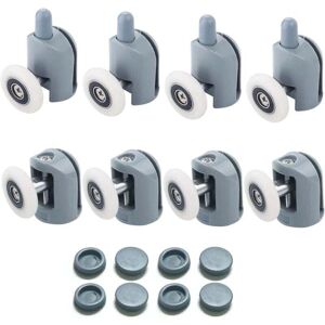 Ymyny - fliti Sliding Shower Door Rollers, 8 Pack Shower Door Rollers, 23mm Shower Door Rollers, Shower Cabin Rollers for Bathroom, 4 Upper and 4