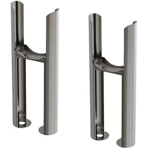 NRG Floor Mounting Feet Support Legs Kit for 2 Column Traditional Radiator Raw Metal