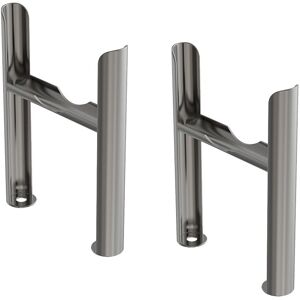NRG - Floor Mounting Feet Support Legs Kit for 4 Column Traditional Radiator Raw Metal