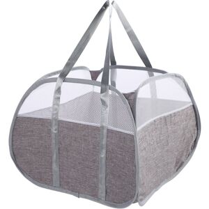 GROOFOO Foldable Laundry Hamper with Handles 90L Large Capacity Thickened Oxford Cloth Foldable Clothes Basket for Snacks Toys Sundries Grey