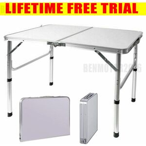 Briefness - Folding Aluminum Camping Table Portable Outdoor Garden Picnic bbq Cooking Table