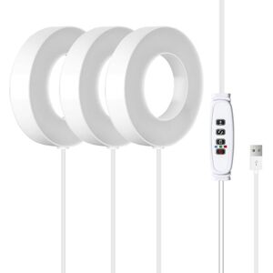 TLILY Full Spectrum LED Grow Light Auto on/Off Timer Ceiling Under Cabinet Plant Growing Lamp Yellow and White 3 Pc