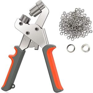 Tinor - Grommet Tool Kit Grommet Press Pliers Portable Hand Held Punch Kits Portable Grommet Machine with 100 Pcs Eyelets Set