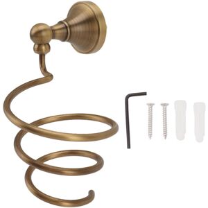 Groofoo - Hair Dryer Holder Wall Mounted Copper Hair Dryer Storage Rack Holder Spiral Hair Care Tools Hanger for Home Hair Salon
