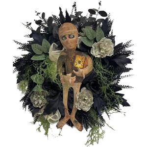 Tonchean - Halloween Mummy Gothic Style Horror Atmosphere Christmas Wreath - 50x40cm
