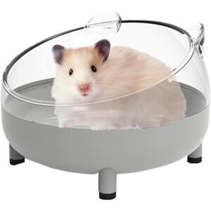 Groofoo - Hamster Sand Bath Container, Large Sandbox Toilet Gerbil Batheoom, Tiny Chinchilla Dust Bathtub Sand Bath Box for Hamster Cage Accessories