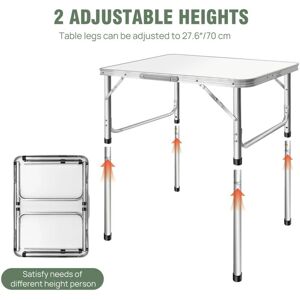 DAYPLUS Heavy Duty Folding Camping Trestle Table Picnic bbq Party 75cm